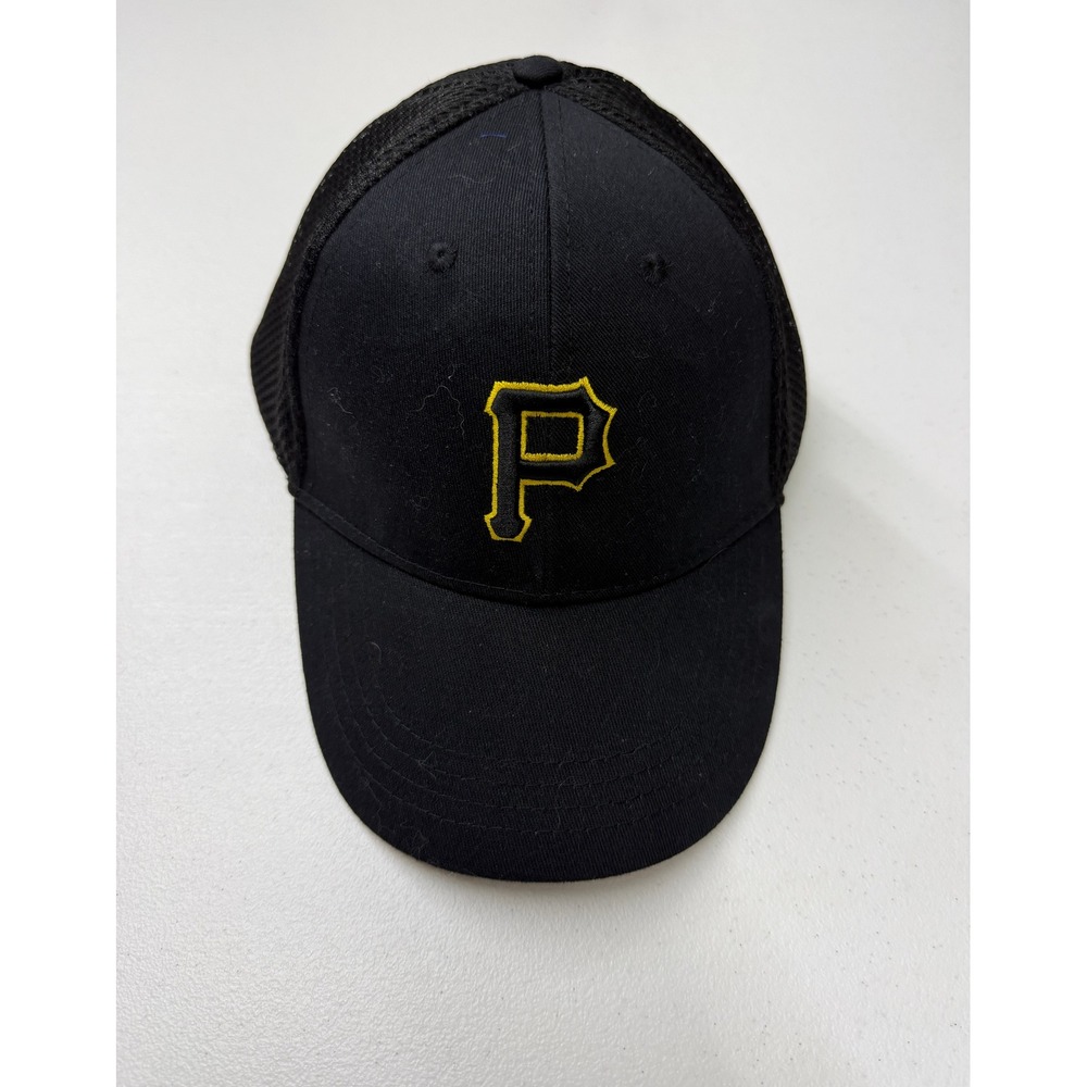 Pittsburgh Pirates MLB Trucker Hat Black Gold Adjustable Mesh Cap Highmark Logo